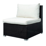 Patio Furniture Sets, 8-Piece Patio Wicker Corner Sofa with Cushions, Ottoman and Coffee Table
