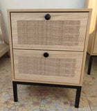 Rattan Twinset Beside Stand  Cabinet with Drawer 2pcs