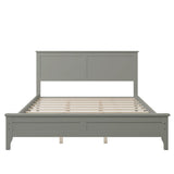 Gray Solid Wood 3 Pieces Queen Bedroom Sets