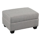 Light Grey Sectional Sofa with Ottoman