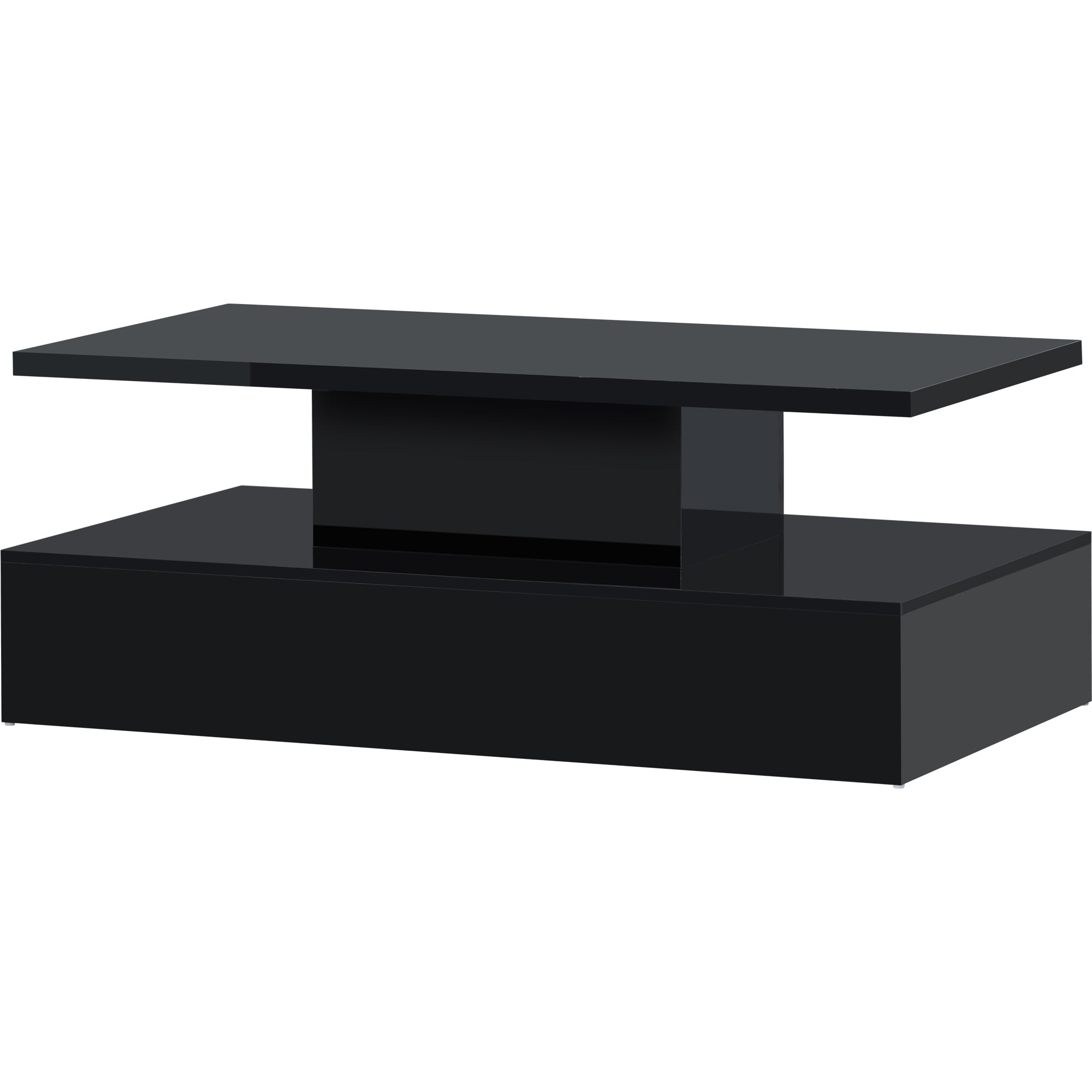 Coffee Table Cocktail Table Modern Industrial Design with LED lighting