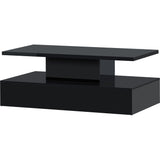 Coffee Table Cocktail Table Modern Industrial Design with LED lighting