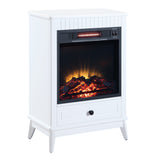 Electric Indoor Fireplace in White Finish