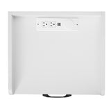 Nightstand with 2 Drawers,USB Charging Ports, Wireless Charging and Remote Control LED Light-White
