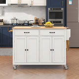 White Kitchen Island Cart