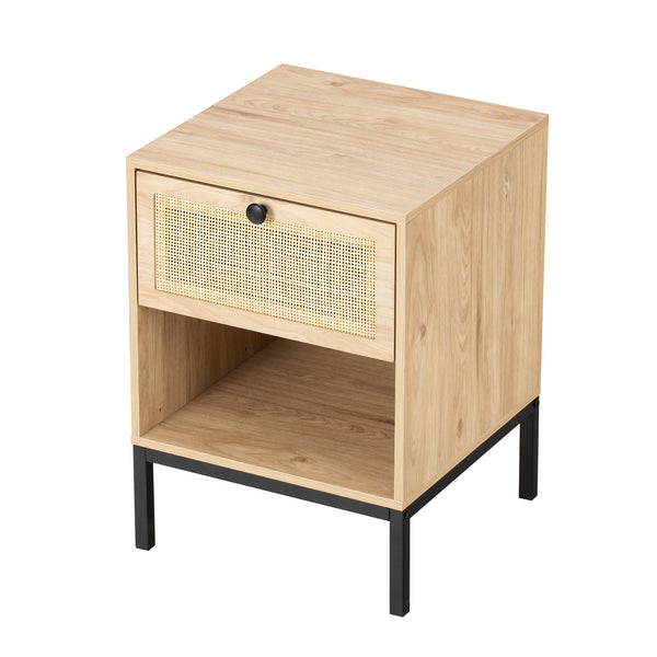 Rattan Twinset Beside Stand  Cabinet with Drawer 2pcs