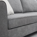 Modern Upholstered Living Room Sectional Sofa, L Shape Furniture Couch with 3 Pillows