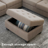 Sectional Corner Sofa L-shape with Storage Ottoman