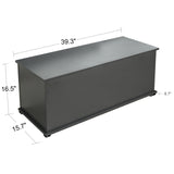 Storage Chest Trunk, Lift Top Wood Box for Toys Entryway Bench Organizer Home Furniture, Black