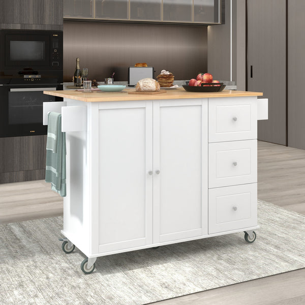 Rolling Mobile Kitchen Island Cart