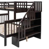 Stairway Twin-Over-Full Bunk Bed with Storage