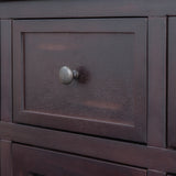U-style Wood 35.4" Storage Cabinet with 3 Doors, 3 Drawers and Interior Shelf, Entryway Kitchen Dining Room