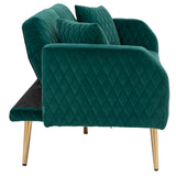 COOLMORE  Velvet  Sofa , Accent sofa .loveseat sofa with rose gold metal feet  and  Teal  Velvet