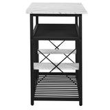 Faux Marble top Kitchen Island