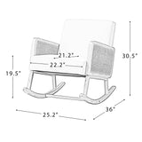 Trachin Rocking Chair with Rattan Arms