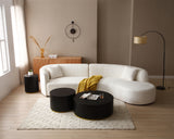 Round Coffee Table side Table End Table for Living Room Fully Assembled