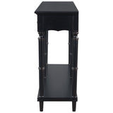 Country Console Table for Hallway Living Room Bedroom with 4 Front Facing Storage Drawers and 1 Shelf