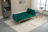 COOLMORE  Velvet  Sofa , Accent sofa .loveseat sofa with rose gold metal feet  and  Teal  Velvet