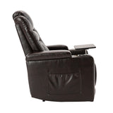 Motion Recliner with USB Charging Port and Hidden Arm Storage, Home Theater Seating with 2 Convenient Cup Holders Design and 360° Swivel Tray Table（old sku: SG000440AAA）