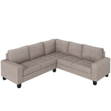 Sectional Corner Sofa L-shape with Storage Ottoman