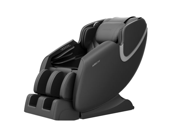 Zero G Black Massage Chair Recliner with Airbag Massage Bluetooth Speaker Foot Roller