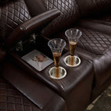 SECTIONAL MOTION SOFA BRWON