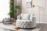 Coolmore Modern  Akili  swivel accent chair  barrel chair  for hotel living room / Modern  leisure chair  Beige