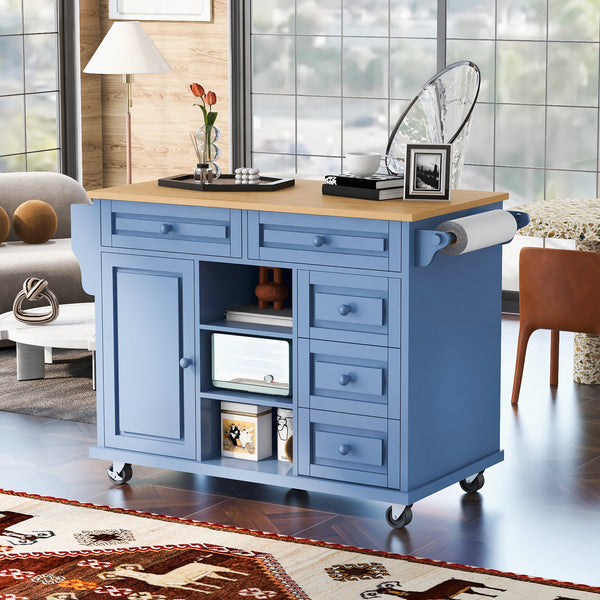 Kitchen island cart with storage