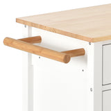 White Kitchen Island Cart