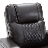 Power Motion Recliner with USB Charging Port and Hidden Arm Storage 2 Convenient Cup Holders Design and 360° Swivel Tray Table,Black（旧PP198292AAB）