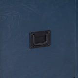 TREXM Movable Cushion Storage Bench with Drawers and Backrest for Entryway and Living Room（Antique Navy）
