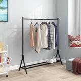 Garment Rack Freestanding Hanger Multi-functional Single pole Bedroom Clothing Rack Bedroom, Black