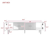 U-Can Modern TV Stand with 5 Champagne Legs - Durable, Stylish and Spacious，TVS Up to 75''