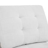 U shape Modular Sectional Sofa，DIY Combination，includes Seven Single Chair， Four Corner and One Ottoman，Ivory