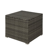 4 PCS Outdoor Cushioned PE Rattan Wicker Sectional Sofa Set Garden Patio Furniture Set Beige