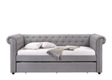 Justice Daybed & Trundle (Twin Size), Smoke Gray Fabric