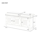 U_STYLE Homes Collection Wood Storage Bench with 2 Cabinets （As Same As WF195952AAE）