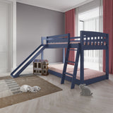 Bunk Bed Twin Over Twin with Slide & Ladder