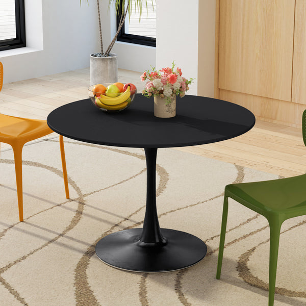 42.12"Modern Round Dining Table with Round MDF Table Top,Metal Base  Dining Table, End Table Leisure Coffee Table