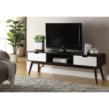 TV Stand in Espresso & White