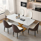 White Dining table with 6 Chairs