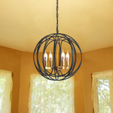 Modern American spherical chandelier -4 bulbs -E12 lamp holder