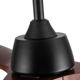 52 In.Intergrated LED Ceiling Fan Lighting with Solid Wood Blade