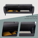 Black Folding Flat folding Sofa Bed with Storage Box