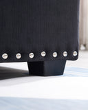 Black L Sectional sofa with storage