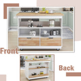 Kitchen Island Cart With 2 Drawers