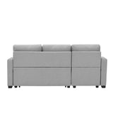 9191 Light gray pull-out storage sofa