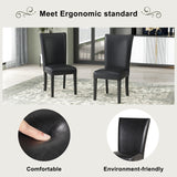 6-piece Dining Table Set with 1 Faux Marble Top Table,4 Upholstered Seats and 1 Bench, Table