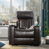 Orisfur. Power Motion Recliner with USB Charging Port and Hidden Arm Storage, Home Theater Seating with 2 Convenient Cup Holders Design ,360° Swivel Tray Table,and Cell Phone Stand