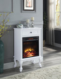 Electric Indoor Fireplace in White Finish